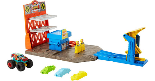 Hot Wheels Monster Trucks, Set De Juego De Demo De Derby...