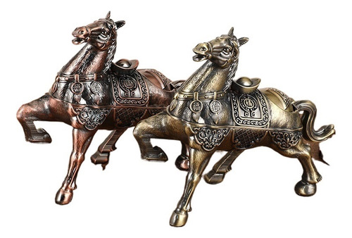 Cenicero De Caballo De Bronce Clásico De Aleación De