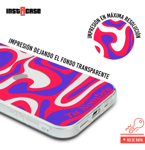 Funda Para iPhone Para Mujer Curvas Rojas Con Tu Nombre