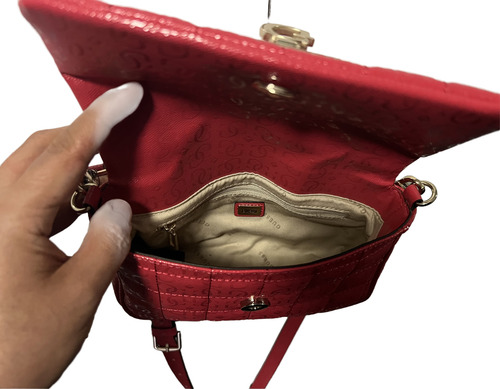 Bolso Guess Original Color Rosa Rosa Chicle Lisa Níquel Rosa Chicle