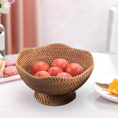 . Frutero De Ratán, Cesta Para Servir Aperitivos Y Medio