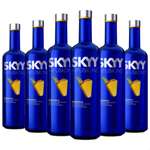 Vodka Skyy Anana 750ml Tragos Pack X6 - 01almacen