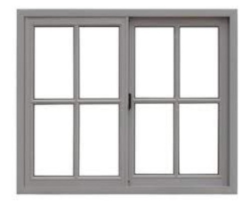 Ventana De Aluminio Blanco 80x80 Vidrio Repartido