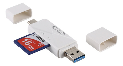 Lector De Tarjetas Type-c + Sd + Tf + Micro Usb A Usb 3.0