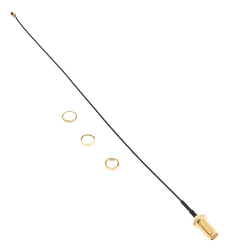 Cable De Antena Flexible Wifi Cable Coaxial De Negro 30cm