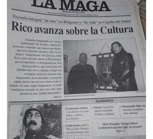 Revista La Maga * Nº 25 - A. Olmedo - Rif - Arte - Año 1992