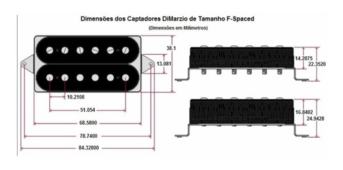 Captador Dimarzio - Utopia Bridge (black) - Dp289fsgbk