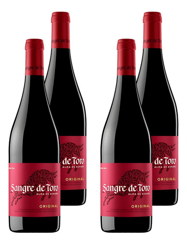 Kit 4 Vinhos Sangre De Toro Tinto Espanha 750ml