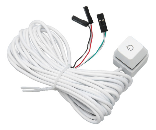 Botón De Encendido Para Pc, Llave Mecánica Blanca, Enchufe R