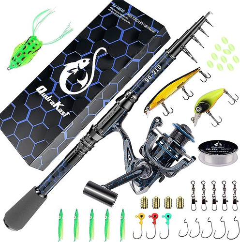 Qudrakast Fishing Rod And Reel Combos With X Warping Carbon