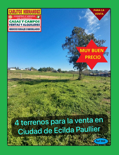 Ref 966) **  V -  4 Terrenos Para La Venta En Ciudad De Ecilda Paullier - San José 