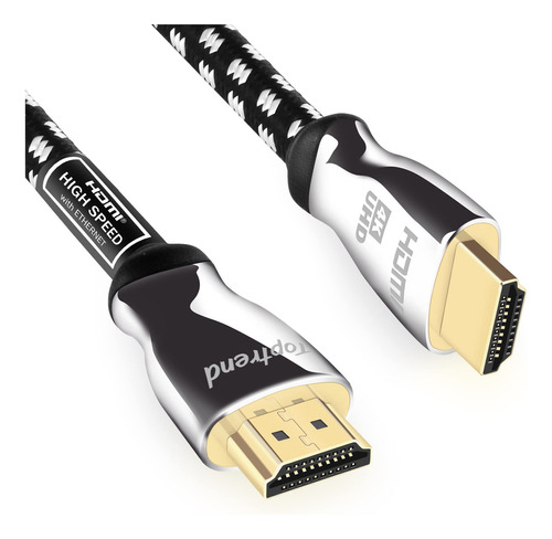 Toptrend Cable Hdmi 4k De 12 Pies, Clasificado Cl3 21gpbs De