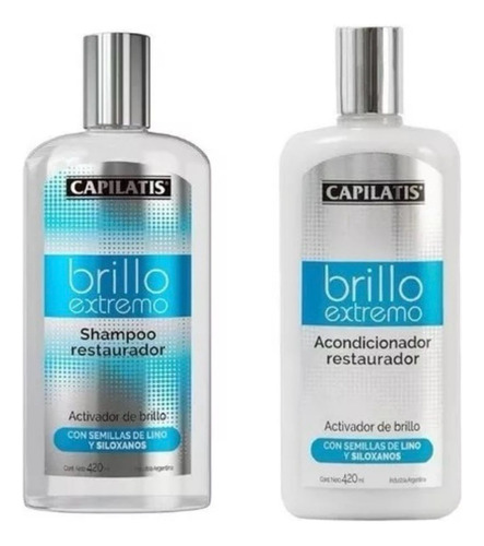 Shampoo + Acondicionador Capilatis Brillo Extremo X 420 Ml