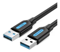 Comprar Cable Usb 3.0 Vention - 1.5 Metros - 5 Gbps 2a - Usb Macho Tipo A - Color Negro Pvc - Para Disco Rigido \u002F Carry Disk \u002F Impresora Teclado Mouse Pc Notebook \u002F Cargador Celular \u002F Camara \u002F Tablet - Conbg