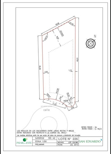 Imagen 11 de 12 de Lote De Gran Metraje 555m2 En Barrio San Eduardo, Pilar Del Este! Reservalo!
