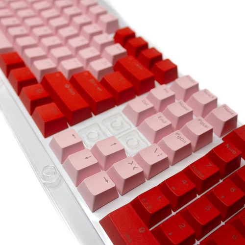Imagen 2 de 3 de Keycaps Set Color Rojo + Rosado Pastel