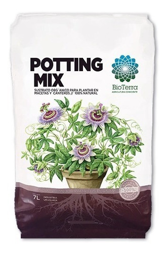 Sustrato Macetas Canteros Potting Mix Organico Bioterra 7l