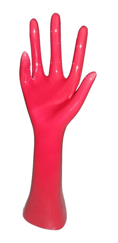 Imagen 2 de 2 de Adorno Brazo Mano Porta Anillos Rojo Ceramica Leer Descrip!