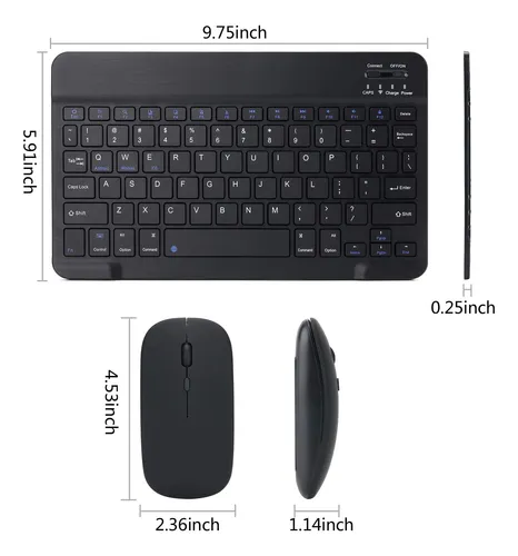 Combo De Teclado Y Ratón Acolarid Recargable Bluetooth