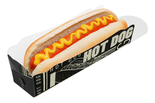 Caixa Embalagem Caixinhas Hot Dog Black Pacote C/ 250 Pçs