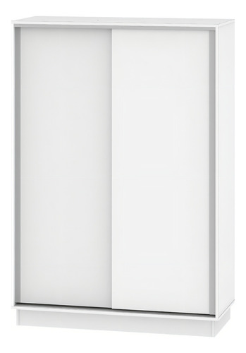 Placard Blanco De 2 Puertas Corredizas De 1,35 M Con Cajones Blanco