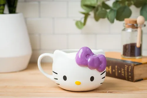 Búfalo De Plata Sanrio Hello Kitty Classic Purple Bow Cer...