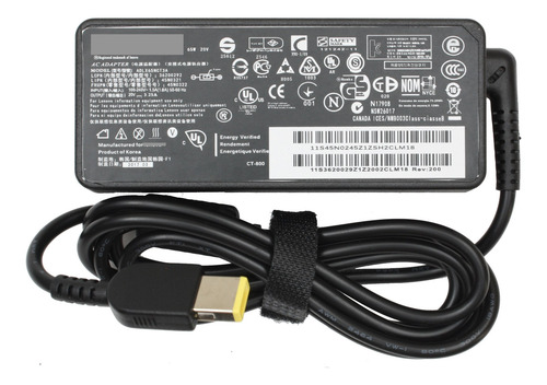 Cargador Lenovo Thinkpad T570 20v 3.25a 65w Rectangular Amar