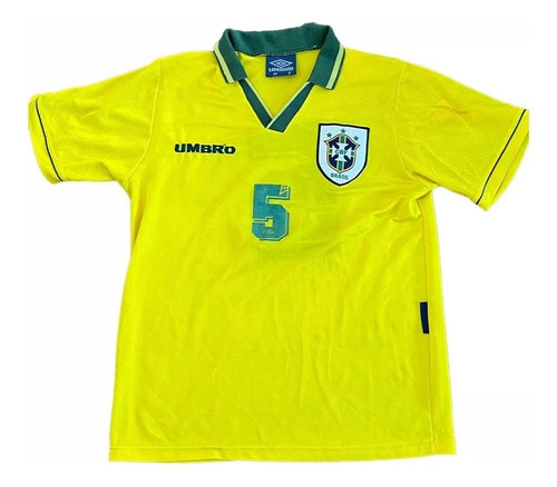 Camiseta Titular Brasil Umbro 1994 Utilería #5 Mauro Silva 