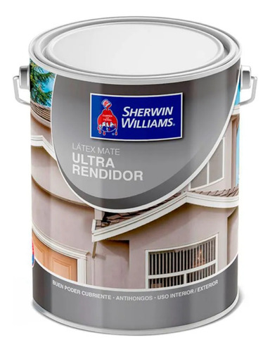 Latex Mate Galon Blanco Base Ultra Rendidor Sherwin Williams