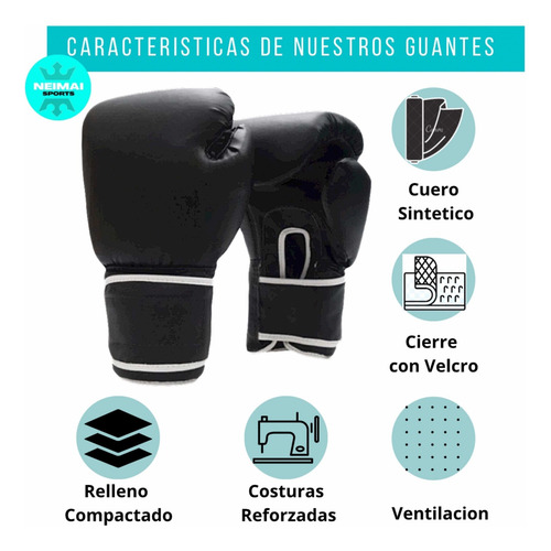 Kit Boxeo Guantes+ Soga De Salto + Par De Vendas +bucal