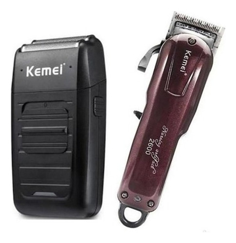 Maquina Simil Wahl Magic Clip Cordless Afeitadora Kemei Kit Color Plateado