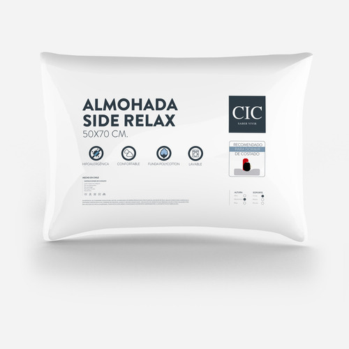 Almohada Fibra Side Relax 50x70 Cm