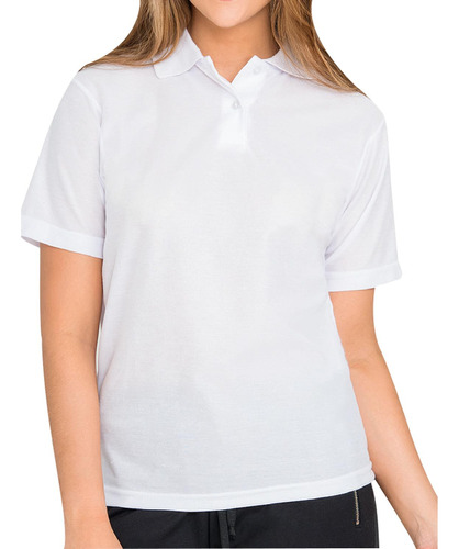 Camiseta Tipo Polo Blanco Para Hombre Y Mujer Croydon
