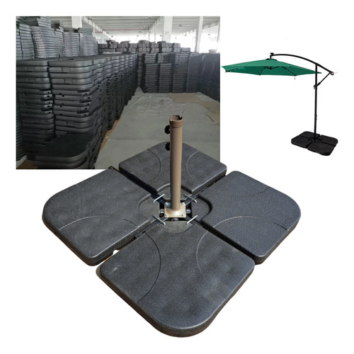 Base Para Ombrelone Lateral 4 60 Litros Água Areia Amz