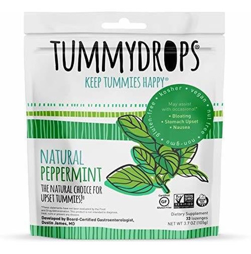 Natural Menta Tummydrops (resellable Bolsa De 33 Gotas Envue