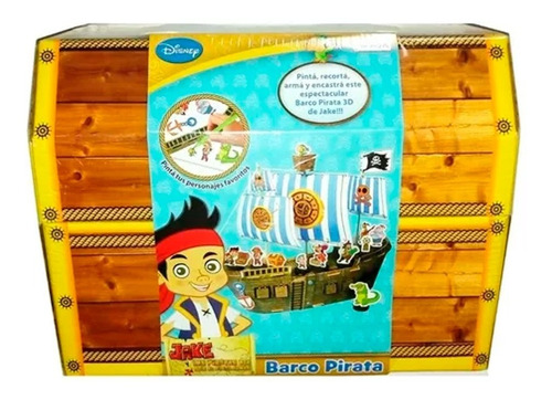 Cofre Para Armar Barco Pirata  3d Jake Y Piratas Tapimovil