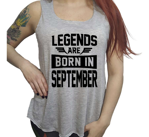 Musculosa Dama Legends Are Born In September Leyendas Fc