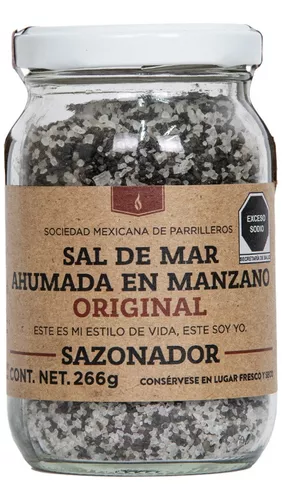 Sal marina celta, artesanal, sal ahumada de manzano, 3 oz (85 g)