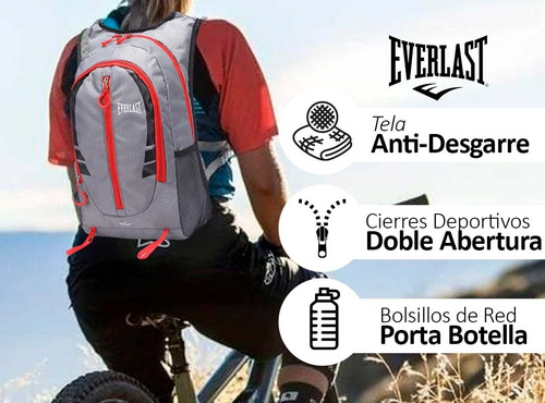 Imagen 6 de 10 de Mochila Everlast Original Trekking Running Deporte Bicicleta