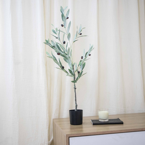 Planta Olivo Artificial 85cm C/maceta Calidad Premium
