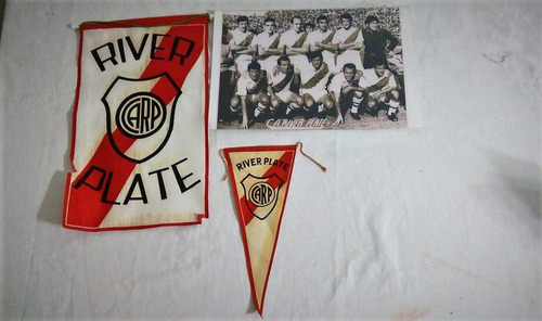 Banderin Club Atletico River Plate(2) Decada Del 60 Y Foto