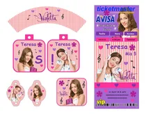 Comprar Kit Imprimible Violeta Decoración Cumpleaños Candy Bar