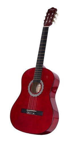 Guitarra Criolla Parquer 3/4 Niño 91 Cm Roja Funda