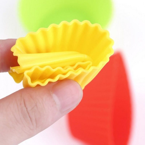 Kit 12 Mini Formas Silicone Cupcake Bolo Muffin Assadeira