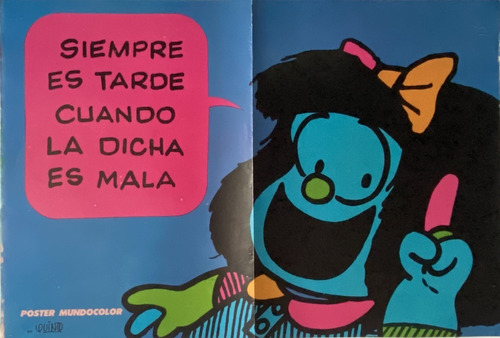Lámina, Mafalda, Antiguo Poster Mundocolor, Cr8