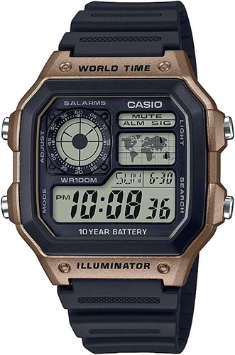 Reloj Digital Casio Ae-1200wh-5av Resistente Al Agua 100mts®