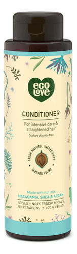 Ecolove Acondicionamiento Natural Para Cabello Alisado Quí.