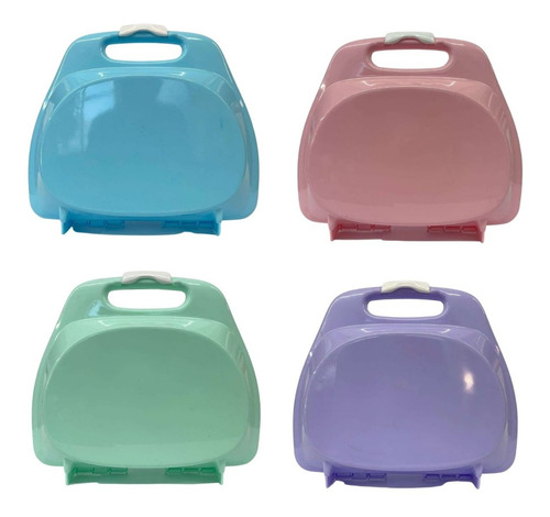 Imagen 3 de 7 de 16 Valijas Lunchera Plástica Vianda Colegio Souvenir Colores