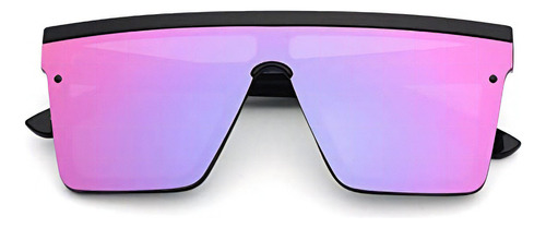 Gafas de sol Jim Halo Flat Top Shield Square Mirror sin montura