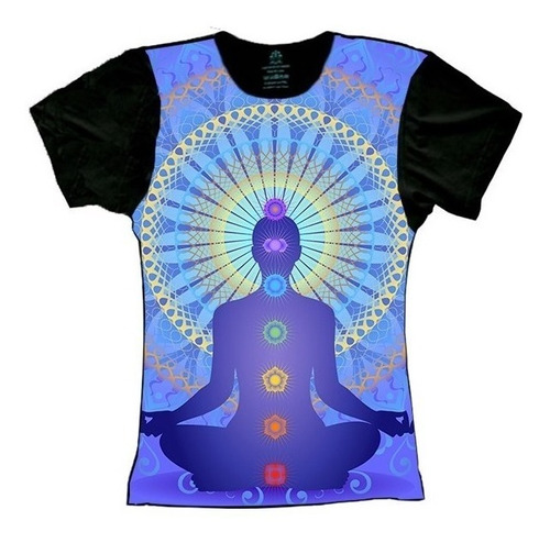 Camiseta Indiana 7 Chakras Estampa Meditação 